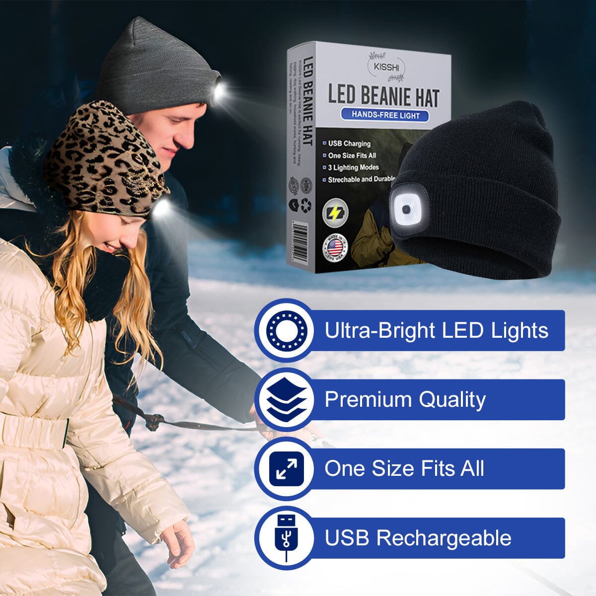KISSHI LED Beanie Hat